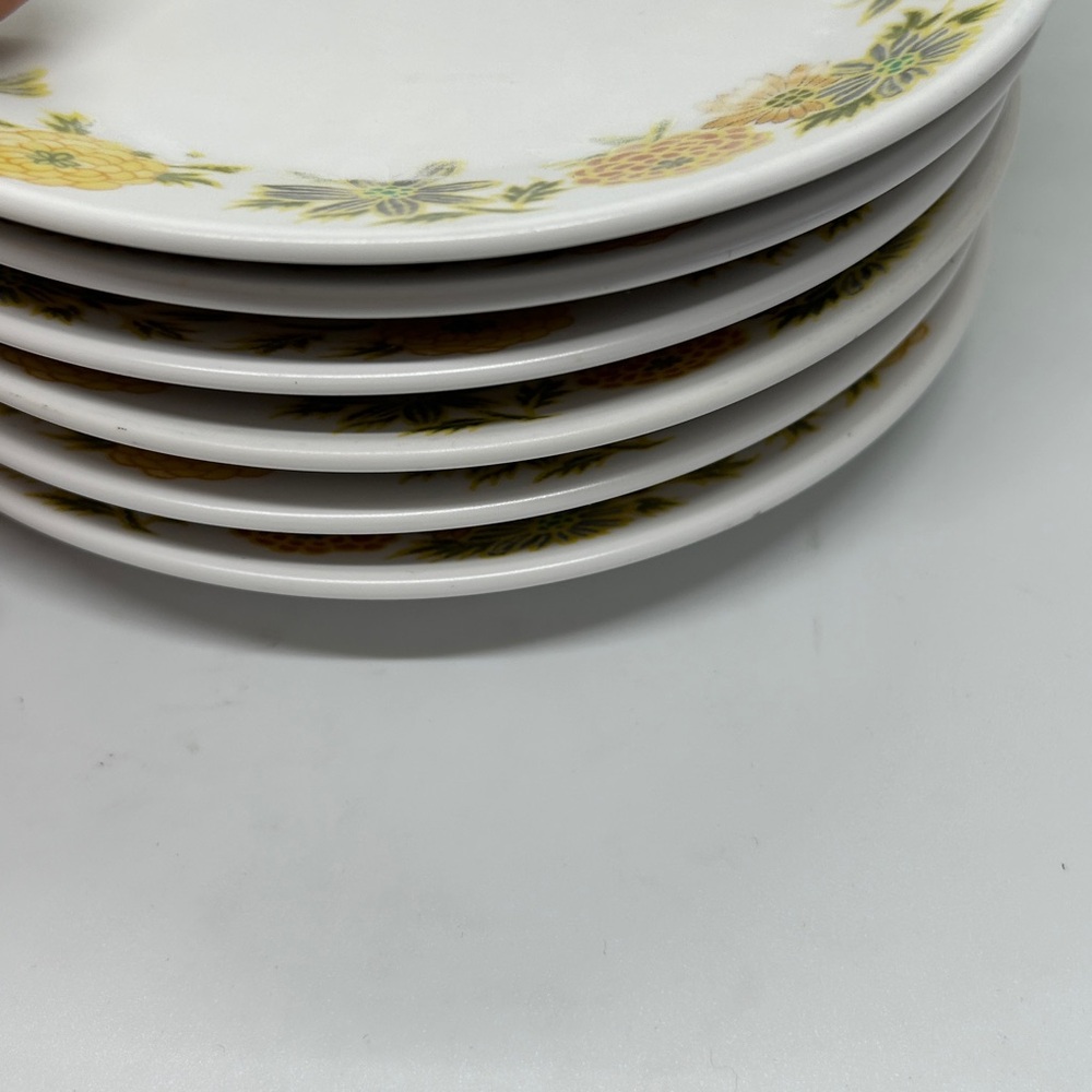 VTG 6 Noritake Progression SUNNY SIDE Marigold 6-1/4" Bread Side Plates Japan - Picture 7 of 8
